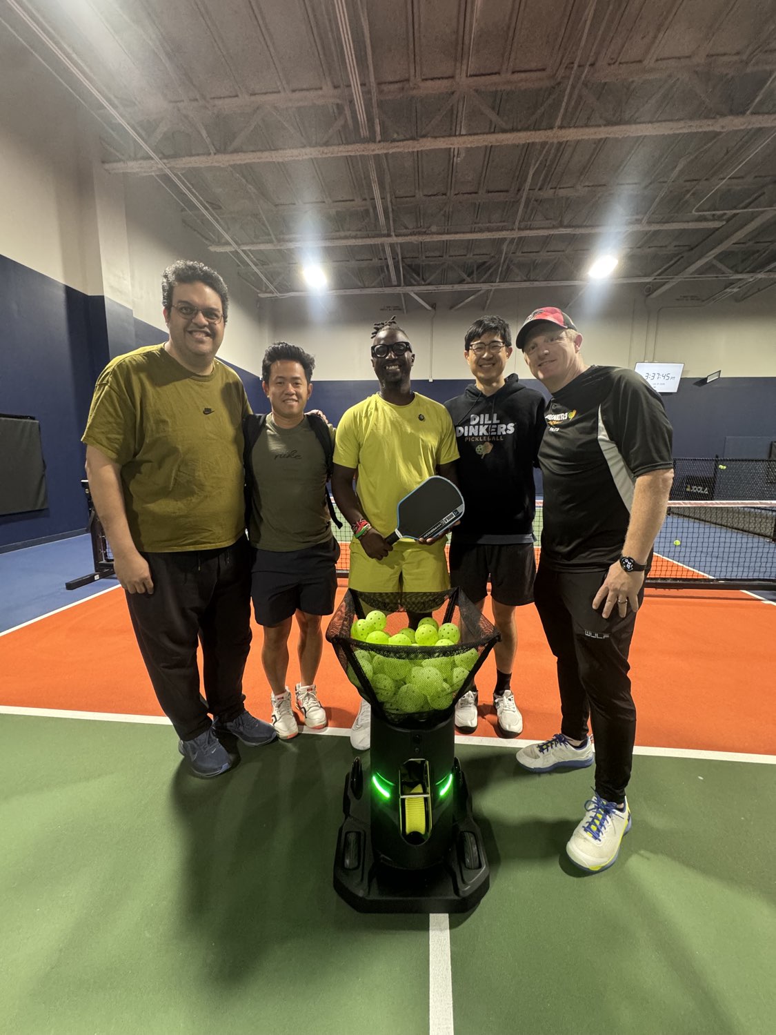 Tennibot Partner pickleball ball machine with the Tennibot team at Dill Dinkers Atlanta